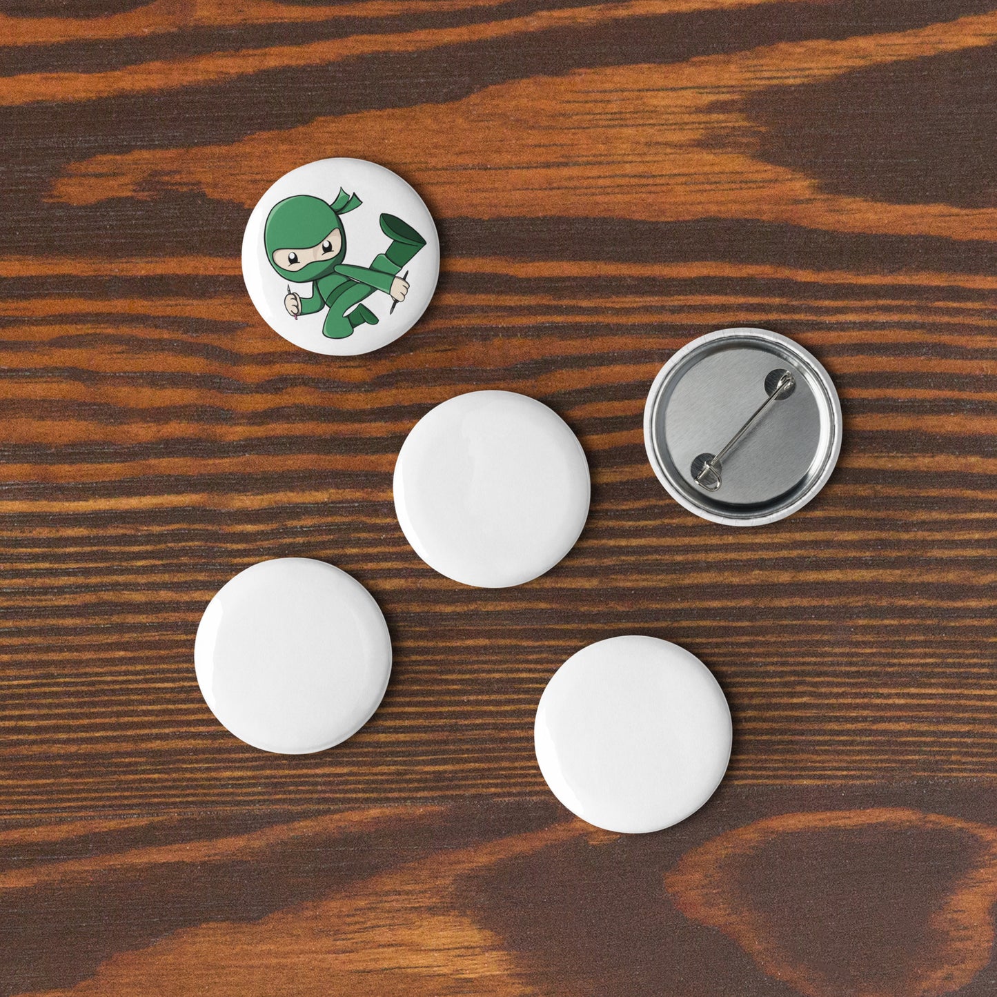 Set of pin buttons