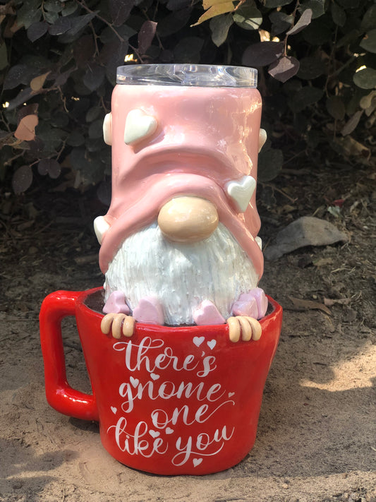 3D Valentine Gnome in a Mug