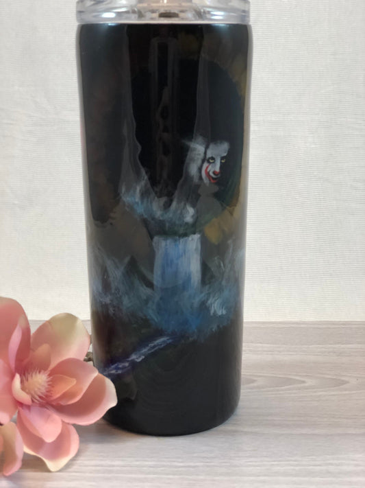 20 oz Hand Painted IT Slim Tumbler Pennywise